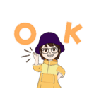 登山やダイビングなどするアクティブ女子（個別スタンプ：3）
