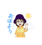 登山やダイビングなどするアクティブ女子（個別スタンプ：7）