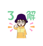 登山やダイビングなどするアクティブ女子（個別スタンプ：9）