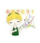 可愛いきゅうりの妖精リアクションスタンプ（個別スタンプ：16）