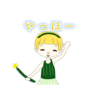 可愛いきゅうりの妖精リアクションスタンプ（個別スタンプ：26）