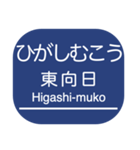 京都本線・嵐山線・千里線の駅名スタンプ（個別スタンプ：11）