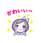 推し活♪かわいい女の子♪黄色♪1（個別スタンプ：8）