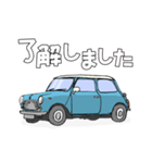 手書き風のクラシックカー(サーフブルー)（個別スタンプ：5）