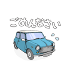 手書き風のクラシックカー(サーフブルー)（個別スタンプ：8）