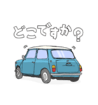 手書き風のクラシックカー(サーフブルー)（個別スタンプ：11）