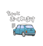 手書き風のクラシックカー(サーフブルー)（個別スタンプ：15）