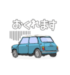 手書き風のクラシックカー(サーフブルー)（個別スタンプ：16）