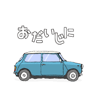 手書き風のクラシックカー(サーフブルー)（個別スタンプ：20）