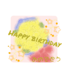 WhitePearl【花束でHappy  birthday】（個別スタンプ：5）