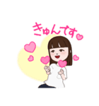 女の子のシンプルスタンプ♪（個別スタンプ：6）