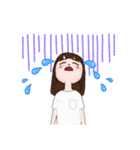 女の子のシンプルスタンプ♪（個別スタンプ：9）