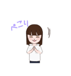 女の子のシンプルスタンプ♪（個別スタンプ：11）