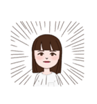 女の子のシンプルスタンプ♪（個別スタンプ：12）