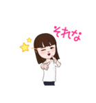 女の子のシンプルスタンプ♪（個別スタンプ：15）