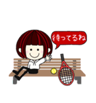 Happy Girl - テニスと日常 Part1（個別スタンプ：34）
