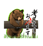 【珍スタ】猛獣クマ推し敬語～連続使用可熊（個別スタンプ：25）