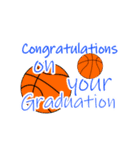 バスケットボールDE卒業おめでとう（個別スタンプ：3）