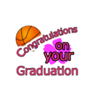 バスケットボールDE卒業おめでとう（個別スタンプ：4）