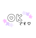 毎日使える花柄敬語メッセージスタンプです（個別スタンプ：1）