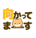 豆柴日和♡カラフルBIG文字（個別スタンプ：34）