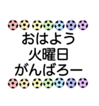 カラフルサッカーボール 毎日挨拶応援 1（個別スタンプ：5）