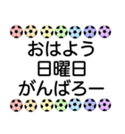カラフルサッカーボール 毎日挨拶応援 1（個別スタンプ：10）