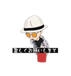 帽子・眼鏡・髭男子（個別スタンプ：8）