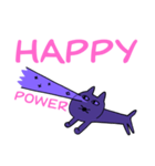 HAPPYとLOVEがあふれるパープルスタンプ（個別スタンプ：5）