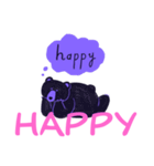 HAPPYとLOVEがあふれるパープルスタンプ（個別スタンプ：6）