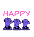 HAPPYとLOVEがあふれるパープルスタンプ（個別スタンプ：15）