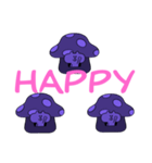 HAPPYとLOVEがあふれるパープルスタンプ（個別スタンプ：18）