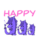HAPPYとLOVEがあふれるパープルスタンプ（個別スタンプ：20）