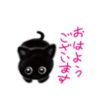 めっかわ子猫くろねこ（黒猫）（個別スタンプ：2）