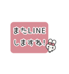 ▶️⬛LINEウサギ⬛ピンク[﻿◻️⅔❶①]（個別スタンプ：20）