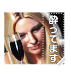 【お酒】ワイン好き☆金髪美女（個別スタンプ：13）