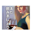 【お酒】ワイン好き☆金髪美女（個別スタンプ：22）