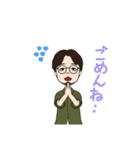 ひげめがねおとこのスタンプ（個別スタンプ：14）