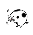 黒豆大福のような猫と黒豆のようなねずみ。（個別スタンプ：11）