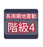 地震情報24tpスタンプⅦ-B（個別スタンプ：34）