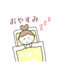 毎日使える！ハートの女の子♡（個別スタンプ：3）