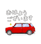 クラシックカー 赤 ライン入り（個別スタンプ：1）