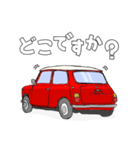 クラシックカー 赤 ライン入り（個別スタンプ：11）