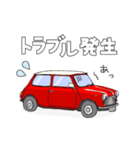 クラシックカー 赤 ライン入り（個別スタンプ：13）