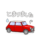 クラシックカー 赤 ライン入り（個別スタンプ：14）