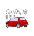 クラシックカー 赤 ライン入り（個別スタンプ：16）