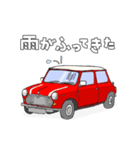 クラシックカー 赤 ライン入り（個別スタンプ：24）