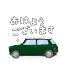 クラシックカー 緑 ライン入り（個別スタンプ：1）