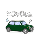 クラシックカー 緑 ライン入り（個別スタンプ：14）