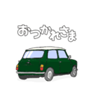 クラシックカー 緑 ライン入り（個別スタンプ：21）